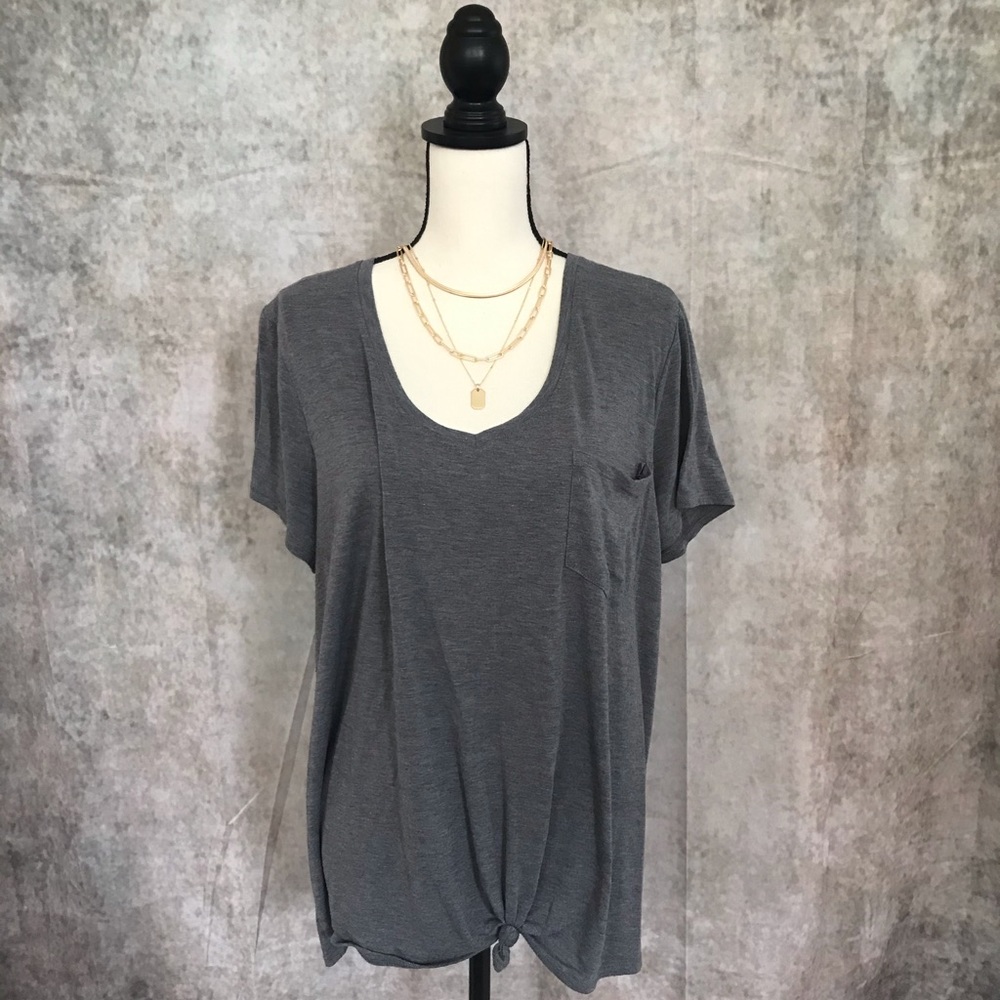 Nordstrom Rack Gray, Knotted T-shirt, size XL
